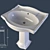 Ceramica Althea Royal 70 Washbasin 3D model small image 2