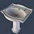 Ceramica Althea Royal 70 Washbasin 3D model small image 3