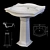 Ceramica Althea Royal 70 Washbasin 3D model small image 7