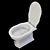 Althea Royal Floor Toilet & Bidet 3D model small image 7