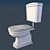 Althea Royal Toilet - Low & High Level 3D model small image 3