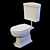 Althea Royal Toilet - Low & High Level 3D model small image 7