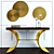 Elegant Decor Set: Seville Console, Apollo Medallions 3D model small image 1