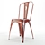 Elegant Ruby Red Dining Chair 3D model small image 2