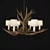 Highlands Chelsom Chandelier - Elegant 6-Light E14 Fixture 3D model small image 1