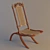 Elegant Victorian Folding Chair 3D model small image 1