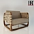 Bungalow Riva1920 Armchair - Rustic Elegance for Your Space 3D model small image 1
