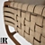 Bungalow Riva1920 Armchair - Rustic Elegance for Your Space 3D model small image 2