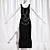 Black Skull Print Dress 3D model small image 1