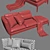 Luxurious Monaco Chaise II: Arik Ben Simhon Design 3D model small image 3