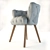 Sleek Nordic Design Chair 3D model small image 2