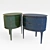 Vintage Bedside Table 3D model small image 1