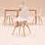 Modern Dining Set with Eames Chairs 3D model small image 2