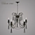 Vintage Bronze Chandelier 2766T 3D model small image 1