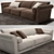 Lovely Longhi Loveluxe Sofa 3D model small image 1