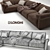 Luxury Longhi Loveluxe Sofa 3D model small image 3