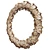 Oak Leaf Round Frame 3D model small image 2