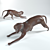 Sleek Panther Figurine 3D model small image 1