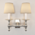 Polished Nickel Classic Library Sconce 3D model small image 1