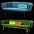 Bras Sofa Set: Elegant and Versatile 3D model small image 1