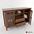 Stratford Tall TV Stand 3D model small image 1