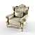 Classic Baroque Armchair Silik 3D model small image 1