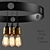 Retro Industrial Pendant Light 3D model small image 2