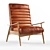 Vintage Leather Armchair: Timeless Elegance 3D model small image 1