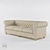 Luxury Chester 3 Seat Sofa 3D model small image 1