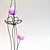 Wire Floral Vases: Modern Decor 3D model small image 3