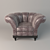 Italian Coffee Table & Chair Set 3D model small image 3