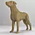 Plywood Pup Sculpture 3D model small image 1