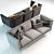Versatile Sofa in 2 Color Options 3D model small image 3