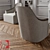 Elegant Georgette Lounge Chair 3D model small image 2
