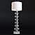 Vintage Italian Steel and Marble Floor Lamp 3D model small image 1