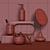 Copper Gleam Bath Set 3D model small image 3