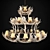 Elegant Antler Chandelier 3D model small image 1