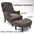 Elegant Dorset Armchair Set 3D model small image 1