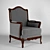 Elegant Classic Armchair 3D model small image 1