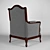 Elegant Classic Armchair 3D model small image 2