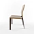 Elegant Leather Wood-Leg Side Chair 3D model small image 3