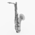  Selmer Mark V Baritone Saxophone 3D model small image 2