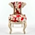 Romantic Birds Armchair: Elegant and Cozy 3D model small image 1
