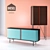 Industrial Chic Perf Sideboard 3D model small image 1