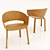 Modern Oak Armchair: SO0459 3D model small image 1