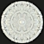 Elegant Rosette Ceiling Accent 3D model small image 1