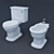 Elegant SBORDONI Palladio Bidet 3D model small image 2