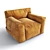 Sleek Mama San Armchair 3D model small image 1