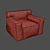 Sleek Mama San Armchair 3D model small image 3