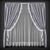 Elegant Classic Curtains 3D model small image 1
